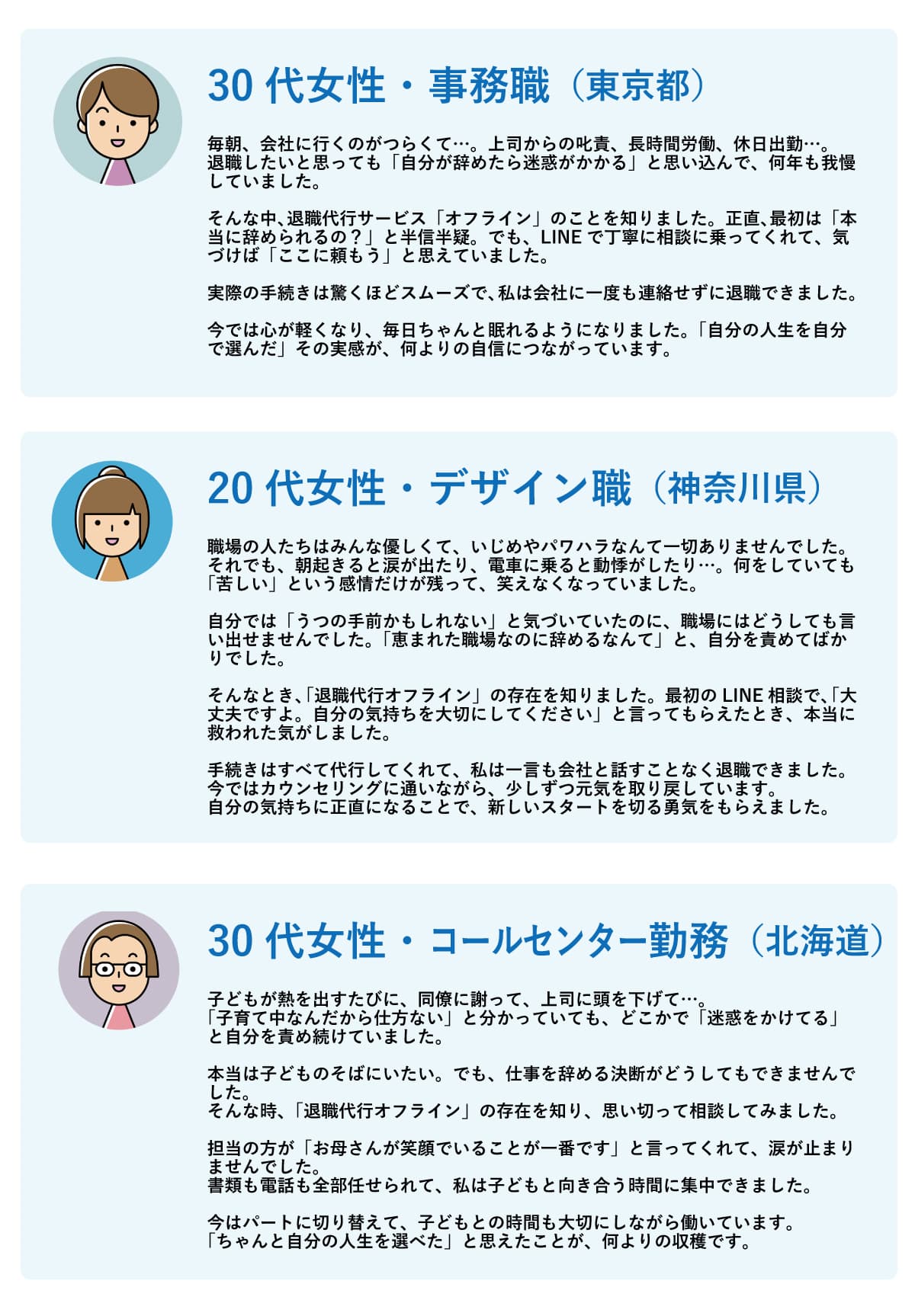 退職代行.弁護士監修.全額保証.安心.安全.Off-line.オフライン.体験談